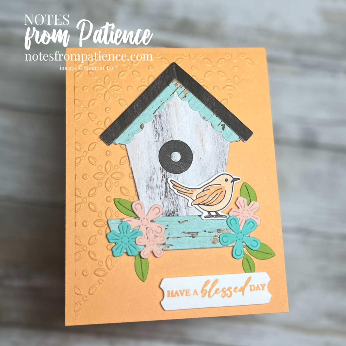 Stampin’ Up! Country Birdhouse in Peach